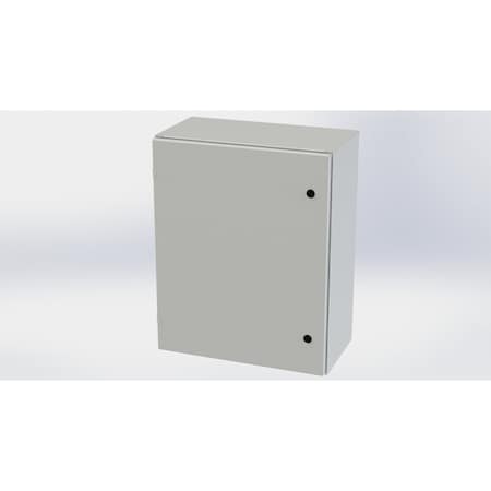 Saginaw Control & Engineering 1/4 Turn Latch Electrical Enclosures, 30 in H, 12 in D, 24 in W, NEMA 3R, 4, 12, 13, Carbon Steel SCE-30EL2412LPLG